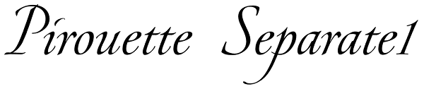 Pirouette Separate1 Font