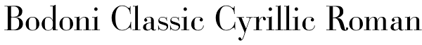 Bodoni Classic Cyrillic Roman Font