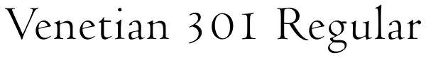 Venetian 301 Regular Font