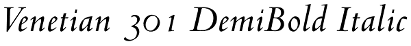 Venetian 301 DemiBold Italic Font