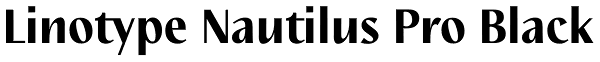 Linotype Nautilus Pro Black Font