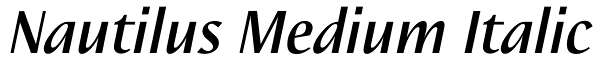 Nautilus Medium Italic Font