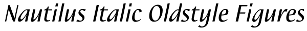 Nautilus Italic Oldstyle Figures Font