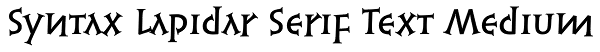 Syntax Lapidar Serif Text Medium Font