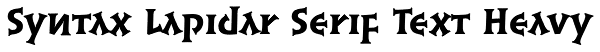 Syntax Lapidar Serif Text Heavy Font