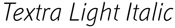 Textra Light Italic Font