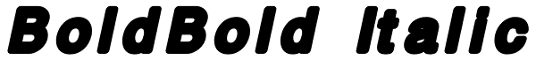 BoldBold Italic Font