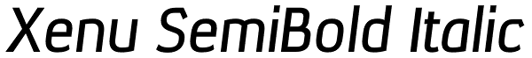 Xenu SemiBold Italic Font