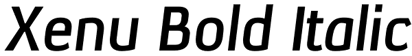 Xenu Bold Italic Font