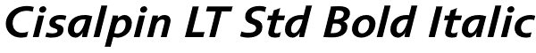 Cisalpin LT Std Bold Italic Font