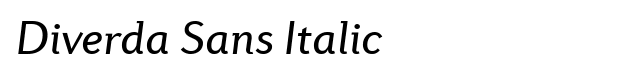 Diverda Sans Italic Font