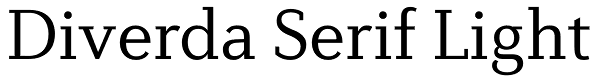 Diverda Serif Light Font