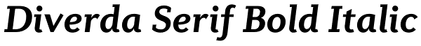 Diverda Serif Bold Italic Font