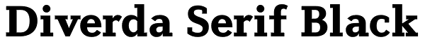 Diverda Serif Black Font