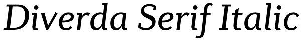 Diverda Serif Italic Font