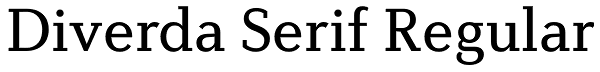 Diverda Serif Regular Font