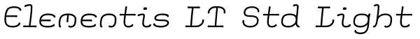 Elementis LT Std Light Font