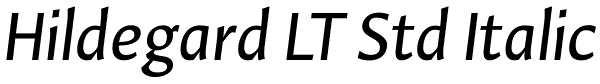 Hildegard LT Std Italic Font