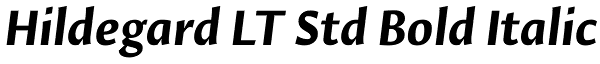 Hildegard LT Std Bold Italic Font