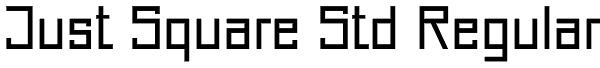 Just Square Std Regular Font