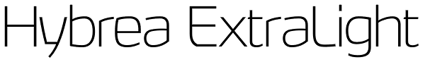 Hybrea ExtraLight Font