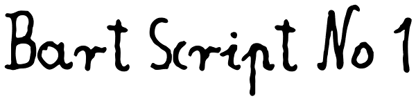 Bart Script No 1 Font