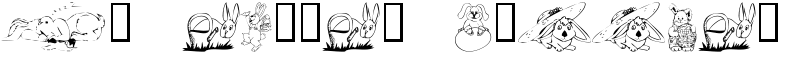 KR Easter Bunnies Font