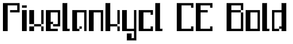 Pixelankycl CE Bold Font