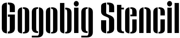 Gogobig Stencil Font