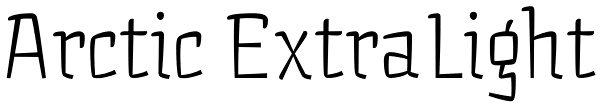 Arctic ExtraLight Font