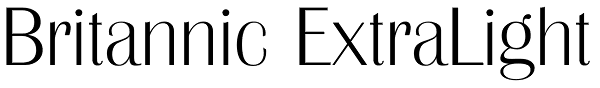 Britannic ExtraLight Font