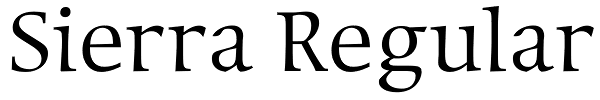 Sierra Regular Font