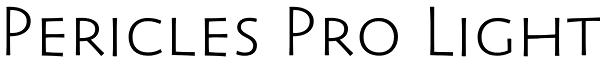 Pericles Pro Light Font