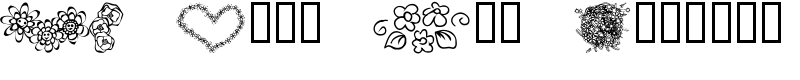 KR Just The Flowers Font