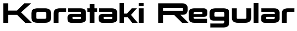 Korataki Regular Font