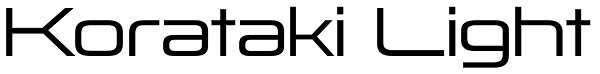 Korataki Light Font