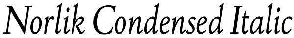 Norlik Condensed Italic Font