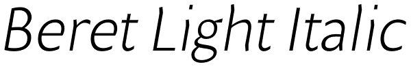 Beret Light Italic Font