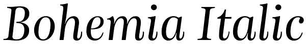 Bohemia Italic Font