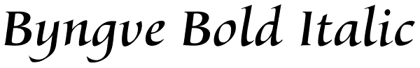 Byngve Bold Italic Font