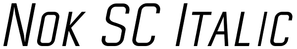 Nok SC Italic Font