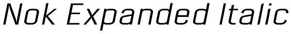 Nok Expanded Italic Font