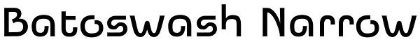 Batoswash Narrow Font