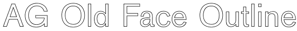 AG Old Face Outline Font