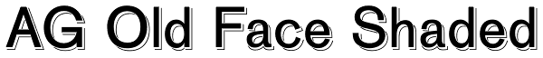 AG Old Face Shaded Font