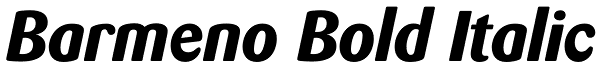 Barmeno Bold Italic Font