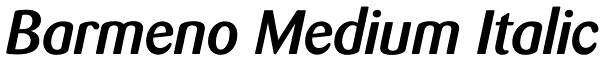 Barmeno Medium Italic Font