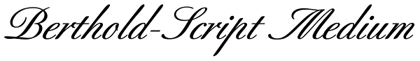 Berthold-Script Medium Font