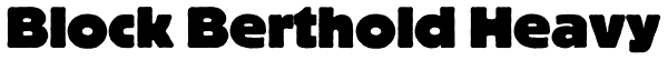 Block Berthold Heavy Font