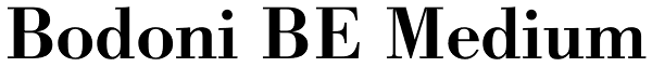 Bodoni BE Medium Font